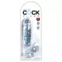 King Cock Clear 6 - dildas su sėklidėmis ir siurbtuku - 15 cm