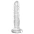 King Cock Clear 6 - dildo su siurbtuku - 15 cm - permatomas