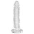 King Cock Clear 6 - dildo su siurbtuku - 15 cm - permatomas