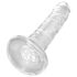 King Cock Clear 6 - dildo su siurbtuku - 15 cm - permatomas
