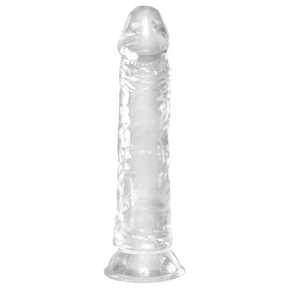 King Cock - didelis dildo su siurbtuku - permatomas - 20 cm