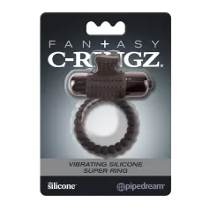   Pipedream Fantasy C-Ringz - vibruojantis penio žiedas - juodas