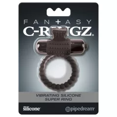  Pipedream Fantasy C-Ringz - vibruojantis penio žiedas - juodas