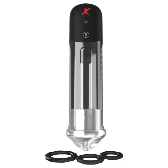PDX Blowjob - automatinė penio pompa su lūpomis - juoda