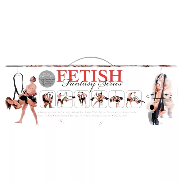 Pipedream - Fetish Fantasy - sekso supynės su 360 laipsnių pasisukimu (juodos)
