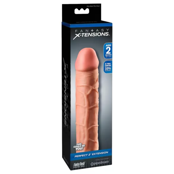 Pipedream - X-TENSION Perfect 2 - realistiškas penio užmovas (20,3 cm, kūno spalvos)