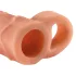 Pipedream X-TENSION Perfect 1 - erekcijos žiedu sugriežtintas penio antgalis (17,7 cm, kūno spalvos)