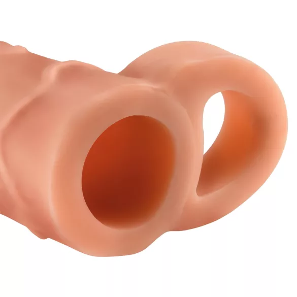Pipedream X-TENSION Perfect 2 - varpos mova su sėklidžių žiedu (19 cm, kūno spalvos)