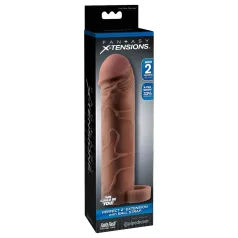   Pipedream X-TENSION Perfect 2 - varpos mova su sėklidžių žiedu - tamsiai natūrali (19 cm)