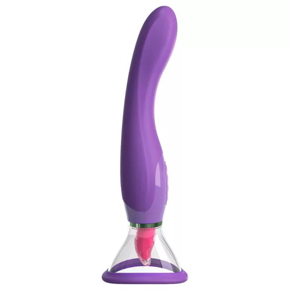 Fantasy - vibratorius ir laižymo funkcija 3in1 - įkraunamas - violetinis