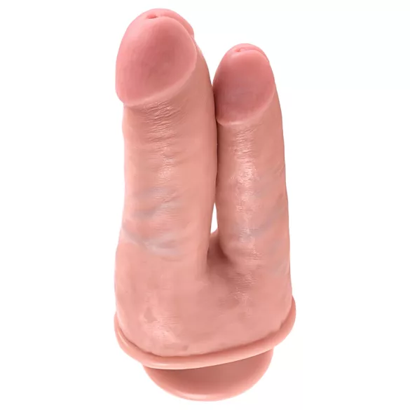 King Cock Double Penetrator - dvigubas realistiškas dildo - kūno spalvos