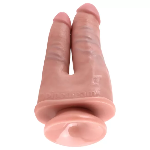 King Cock Double Penetrator - dvigubas realistiškas dildo - kūno spalvos