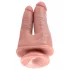 King Cock Double Penetrator - dvigubas realistiškas dildo - kūno spalvos