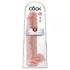 King Cock - dildo su sėklidėmis ir lipniu pagrindu - 38 cm - kūno spalvos