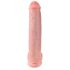 King Cock 15 - siurbtukas, su sėklidėmis dildo (38 cm) - natūrali spalva