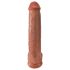 King Cock 15 - milžiniškas dildo (38 cm) - tamsiai natūralus