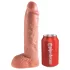 King Cock - dirželis su tuščiaviduriu dildo - 25 cm