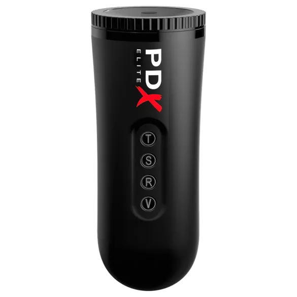 PDX Moto Blower - vyrų masturbatorius - siurbimo, vibruojantis - juodas