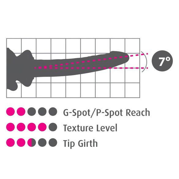 Icicles No. 86 - stiklinis dilas su peniu - rožinis