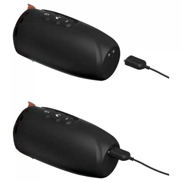 King Cock Plus 7,5 - realistiškas dildo su sėklidėmis - vibracija - rudas