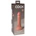 King Cock Elite 6 - tikroviškas falo imitatorius su siurbtuku (15 cm) - natūralus