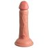 King Cock Elite 6 - tikroviškas falo imitatorius su siurbtuku (15 cm) - natūralus