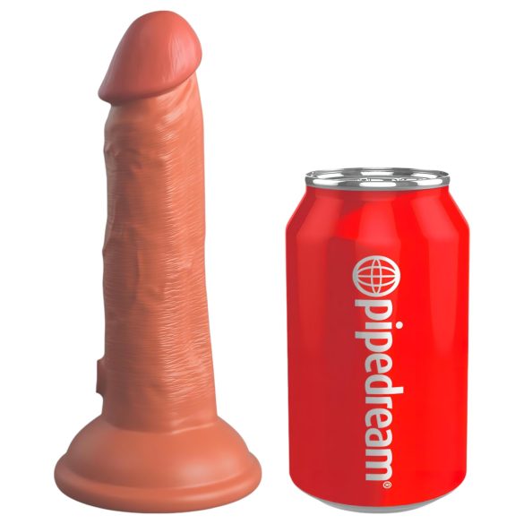 King Cock Elite 6 - realistiškas dildo su siurbtuku - 15 cm - tamsus