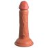 King Cock Elite 6 - realistiškas dildo su siurbtuku - 15 cm - tamsus