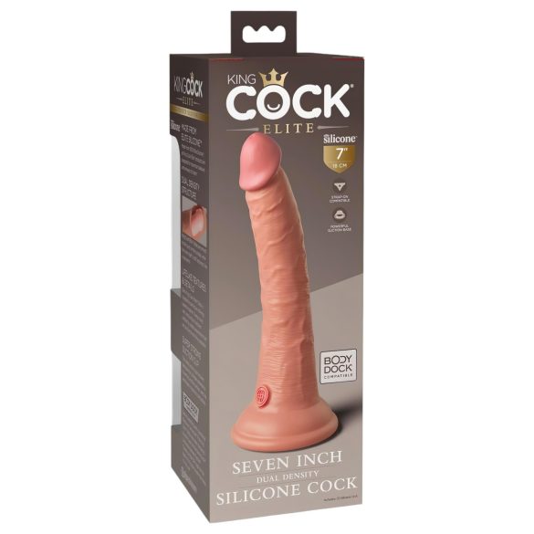 King Cock Elite - realistiškas dildo su siurbtuku - 18 cm - kūno spalvos