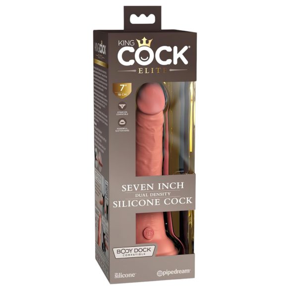 King Cock Elite - realistiškas dildo su siurbtuku - 18 cm - kūno spalvos