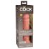 King Cock Elite 8 - realistiškas dildo su siurbtuku - 20cm natūralios spalvos