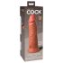 King Cock Elite 8 - lipnus dildo (20 cm) - tamsus natūralus