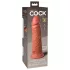 King Cock Elite 8 - dildo su siurbtuku - 20 cm - tamsi kūno spalva