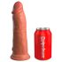 King Cock Elite 8 - lipnus dildo (20 cm) - tamsus natūralus