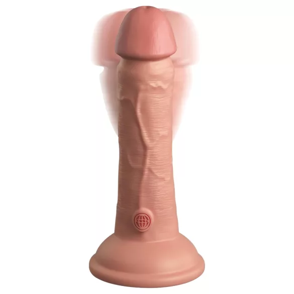 King Cock Elite 6 - vibratorius su siurbtuku - 15 cm - kūno spalvos