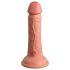 King Cock Elite 6 - tikroviškas vibratorius 15 cm (tamsi kūno spalva)
