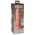 King Cock Elite 8 - vibratorius su siurbtuku - 20 cm - kūno spalvos