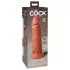 King Cock Elite 8 - realistiškas vibratorius 20cm - tamsi kūno spalva