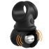 King Cock Crown Jewels - juodas vibruojantis penio žiedas