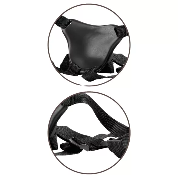 King Cock Elite Comfy - prisegamas dildo su diržu - tamsi kūno spalva