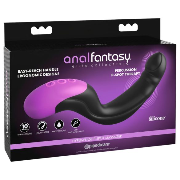 Anal Fantasy - prostatos masažuoklis vyrams - vibruojantis, juodas
