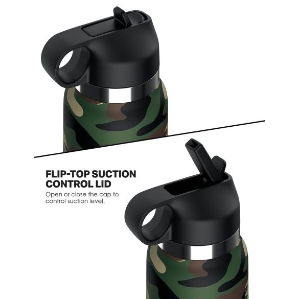 Fap Flask Happy Camper - masturbatorius buteliuke - žalia/juoda