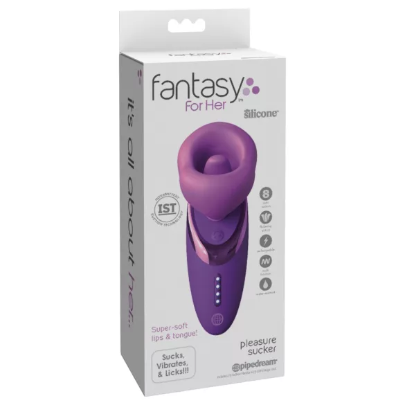 Pipedream - Fantasy For Her - laižantis ir siurbimo vibratorius (violetinis)