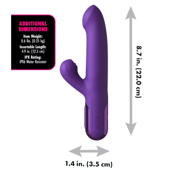 Fantasy For Her - 2in1 vibratorius ir klitorio stimuliatorius - violetinis