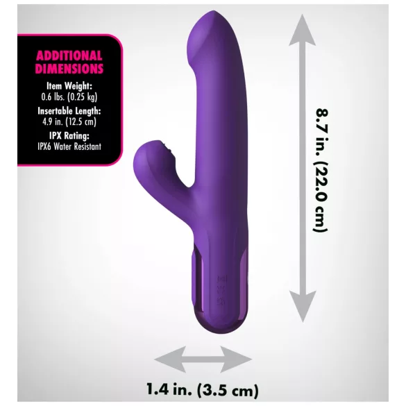 Fantasy For Her - 2 in 1 stumiantis vibratorius ir klitorinis stimuliatorius (violetinis)