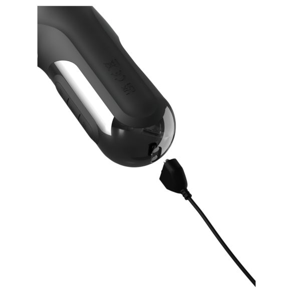 Fetish - vibratorius su 3 varikliais - thrusting funkcija - juodas