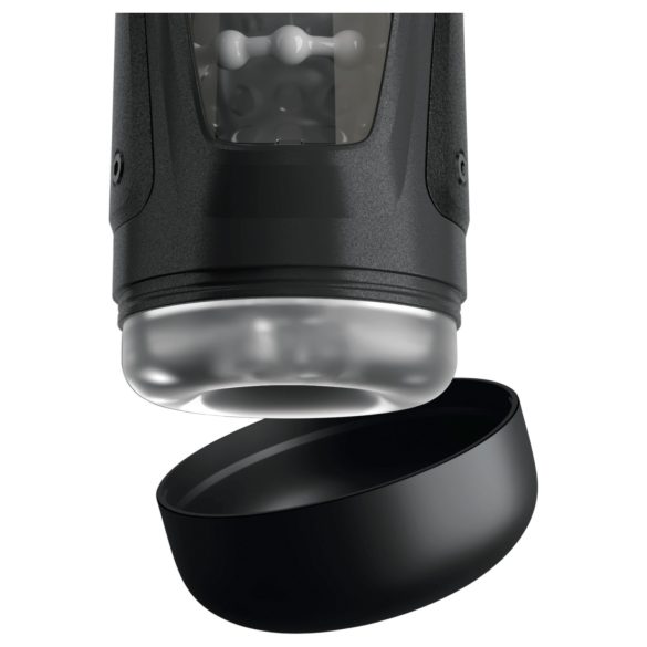 PDX Elite Moto-Bator Pro - automatinis masturbuoklis su karščio funkcija, juodas