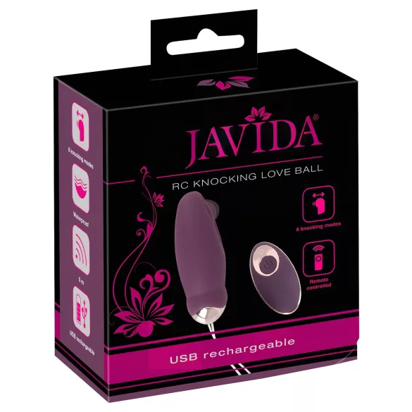 Javida - vibro kiaušinis su nuotolinio valdymo pultu - pulsuojantis - violetinis