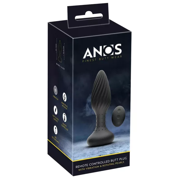 ANOS - analinis vibratorius su besisukančiomis granulėmis - juodas