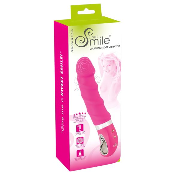 SMILE Soft - vibratorius su šildymo funkcija, įkraunamas, rožinis